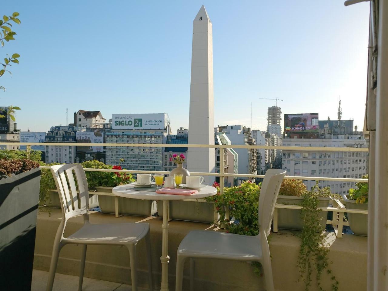 Penthouse Frente Al Obelisco Con Terraza Apartment บัวโนสไอเรส ภายนอก รูปภาพ